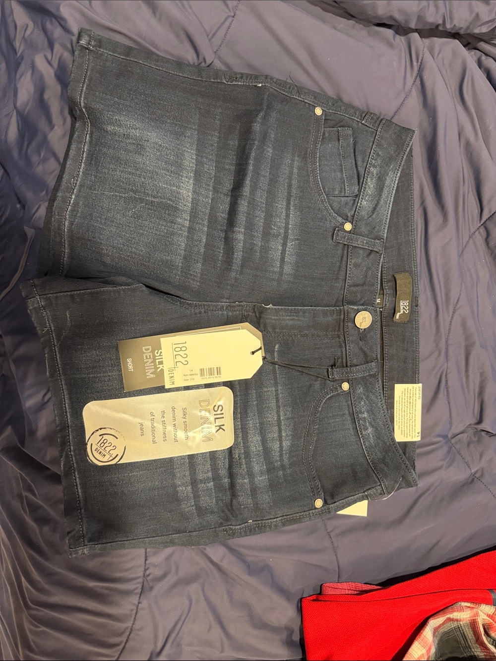 1822 Denim Dark Gray Cropped Women's Jeans
